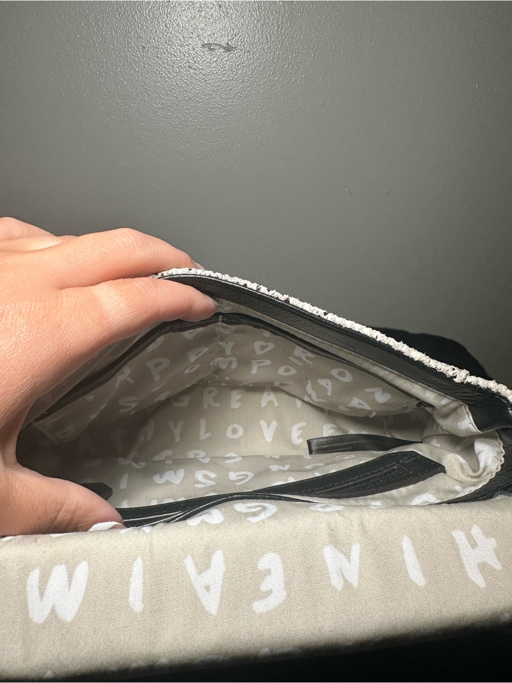 Aimee Kestenberg Snakeskin Print Crossbody Bag with Black Trim - Picture 7 of 7